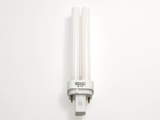 Greenlite Corp. G171009 18W/Q/2P/27K 18 Watt 2-Pin Very Warm White Quad/Double Twin Tube CFL Bulb
