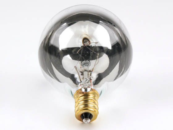 Bulbrite B712312 25G16HM (Half-Mirror) 25W 120V G16 Half Mirror Globe Bulb, E12 Base
