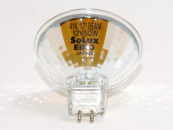 Eiko W-18012 Q50MR16/CG/41/17 50 Watt, 12 Volt MR16 Halogen Spot 4100K Bulb