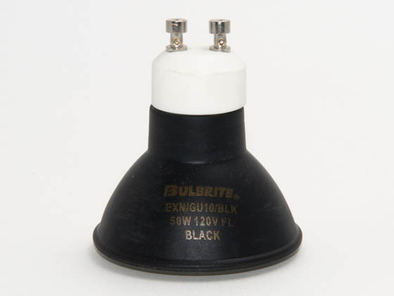 Bulbrite B638050 EXN/GU10/BLK (120V, 3000 Hrs) 50W 120V MR16 Halogen Flood EXN Bulb