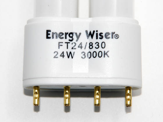 Bulbrite B504525 FT24/830 (4-Pin) 24W 4 Pin 2G11 Soft White Long Single Twin Tube CFL Bulb