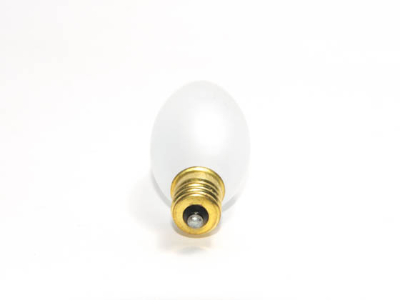 Bulbrite B404125 25CFF/25 25W 130V Frosted Bent Tip Decorative Bulb, E12 Base