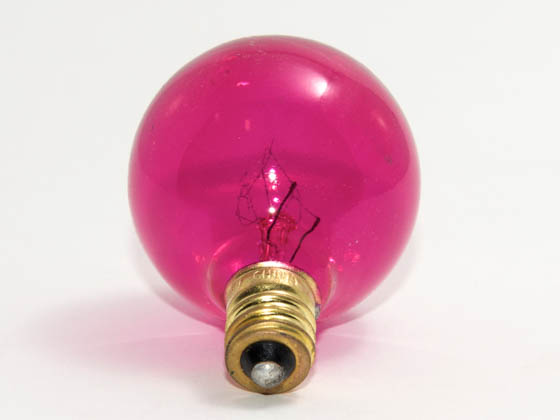 Bulbrite B305010 10G12P (130V, Pink) 10W 130V G12 Pink Globe Bulb, E12 Base