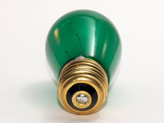 Bulbrite B701411 11S14/TG (Trans. Green) 11W 130V S14 Transparent Green Sign or Indicator Bulb, E26 Base