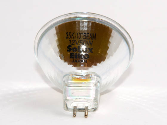 Eiko W-18006 Q50MR16/CG/35/10 50 Watt, 12 Volt MR16 Halogen Spot 3500K Bulb