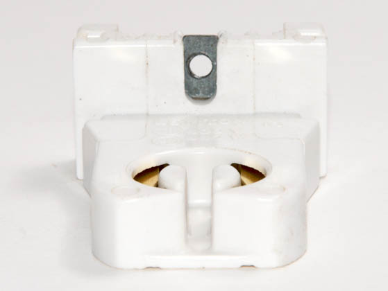 Leviton L13053-UN Medium Bi-pin Socket (w/ Nut) Short Medium Bi-Pin Fluorescent Socket with Captive Nut for 18-Gage Panel