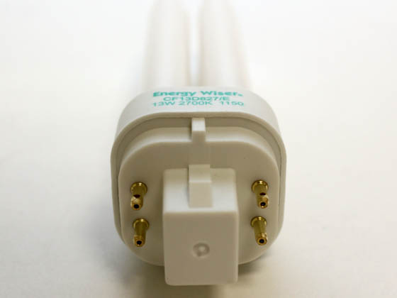 Bulbrite B524213 CF13D827/E 13W 4 Pin G24q1 Warm White Quad Double Twin Tube CFL