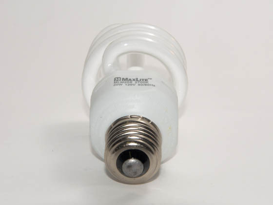 MaxLite M01426 MLM20SWW 75 Watt Incandescent Equivalent, 20 Watt, Spiral Warm White Compact Fluorescent Medium Base Bulb