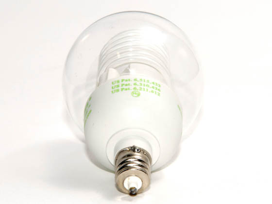 Litetronics MB-538DP 5W/G16.5/CL/PW 30 Watt Incandescent Equivalent, 5 Watt, Clear G16.5 DIMMABLE/FLASHABLE Cold Cathode Globe Bulb