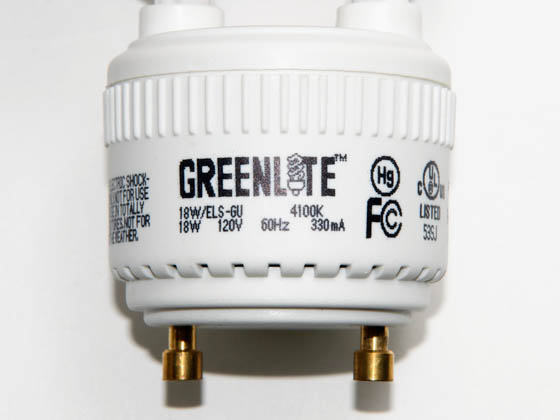 Greenlite Corp. G369550 18W/ELS/M/GU/41K DISCONTINUED USE 362339 75 Watt Incandescent Equivalent, 18 Watt, Cool White GU24 Spiral Compact Fluorescent Lamp