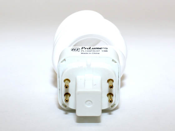 Halco Lighting HAL109692 PL13SP/E/27  (GX24q-1) Halco 13W 4 Pin GX24q1 Warm White Spiral CFL Bulb
