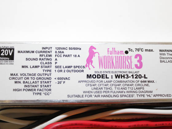 Fulham WH3-120-L WorkHorse 3 Electronic Instant Start Ballast 120V, Long Case