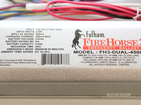 Fulham FH3-DUAL-450L FireHorse Electronic Emergency Ballast 120V/277V