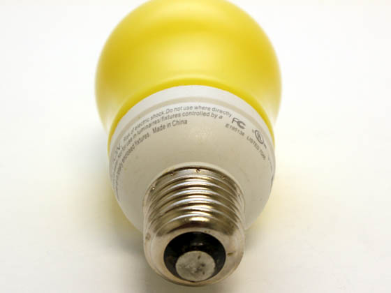 Bulbrite 512514 cf14a/yb 60 Watt Incandescent Equivalent, 14 Watt, 120 Volt Yellow Bug Lite CFL Bulb