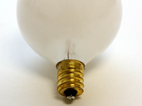 Bulbrite 310140 40G16WH3 40W 130V G16 White Globe Bulb, E12 Base