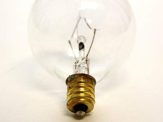 Bulbrite 311040 40G16CL3 40W 130V G16 Clear Globe Bulb, E12 Base