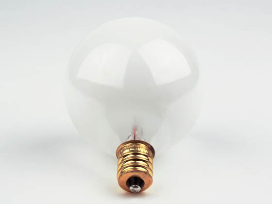Bulbrite 391060 60G16WH2 60W 120V G16 White Globe Bulb, E12 Base