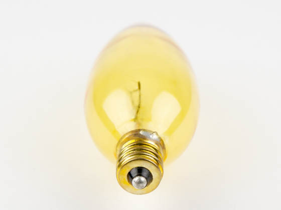 Bulbrite 412040 40CFA/32/3 40W 130V Amber Antique Bent Tip Decorative Bulb, E12 Base
