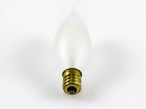Bulbrite 494115 15CFF/25/2 15W 120V Frosted Bent Tip Decorative Bulb, E12 Base