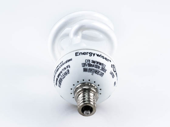 Bulbrite 509005 CF5SM/WW/E12 5W 120V Warm White Spiral CFL Bulb, E12 Base