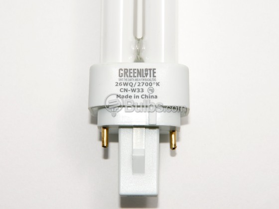 Greenlite Corp. 546227 26W/Q/2P/27K 26 Watt 2-Pin Very Warm White Quad/Double Twin Tube CFL Bulb