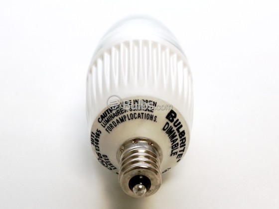 Bulbrite B770409 LED5CTC/30K/D 40W Incandescent Equivalent, 15000 Hour,  5 Watt, 120 Volt Warm White DIMMABLE LED Decorative Bulb