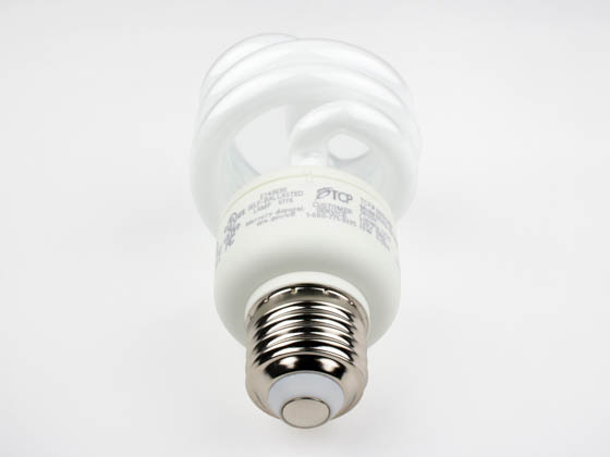 TCP TEC801019-50 80101950K 19W Bright White Spiral CFL Bulb, E26 Base