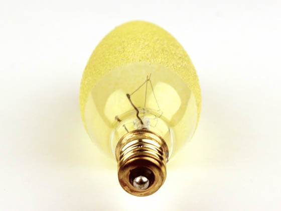 Bulbrite 144010 25B10/ICE 25W 120V Amber Ice Decorative Bulb, E12 Base