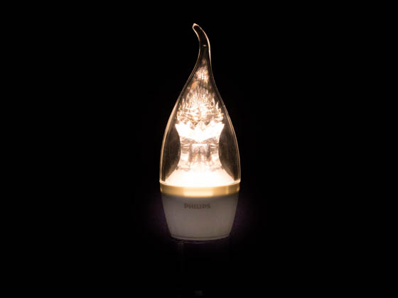 Philips Lighting 458182 4.5BA12/LED/827-22/E26/DIM 120V Philips Dimmable Warm Glow 2700K to 2200K 4.5W Decorative LED Bulb