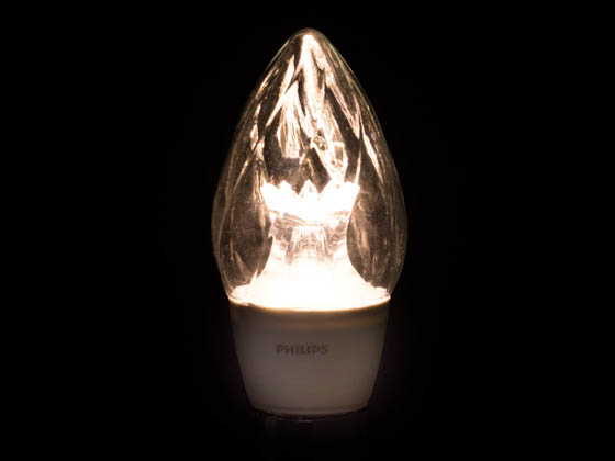 Philips Lighting 458638 7F15/LED/827-22/E26/DIM 120V Philips Dimmable Warm Glow 2700K to 2200K 7W Decorative LED Bulb