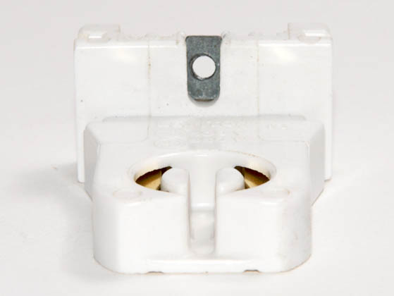 Leviton L13353-N Medium Bi-pin Socket (w/ Nut) Short Medium Bipin Fluorescent Unshunted Socket