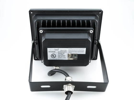 NaturaLED 7515 LED-FXFDL28/40K/BK 28 Watt LED Flood Light Fixture, 4000K