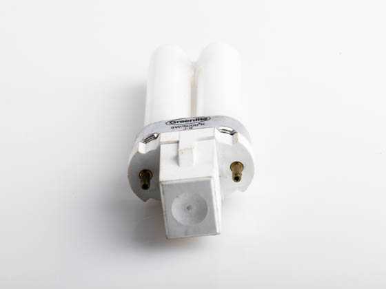 Greenlite Corp. 105004 5W/TT/2P/50K Greenlite 5W 2 Pin G23 Daylight White Single Twin Tube CFL Bulb