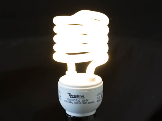 Overdrive 23W/ODT2S/27K 100W Equivalent 23W Warm White Spiral CFL