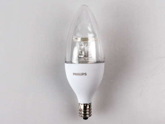 Philips Lighting 463901 4.5B11/LED/850/E12/DIM 120V Philips Dimmable 4.5W 5000K Decorative LED Bulb, E12 Base, 3-Pack