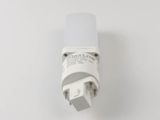 MaxLite 1408684 12PLG24QHLED27 Maxlite 12W 4 Pin Horizontal 2700K G24q LED Bulb, Ballast Compatible