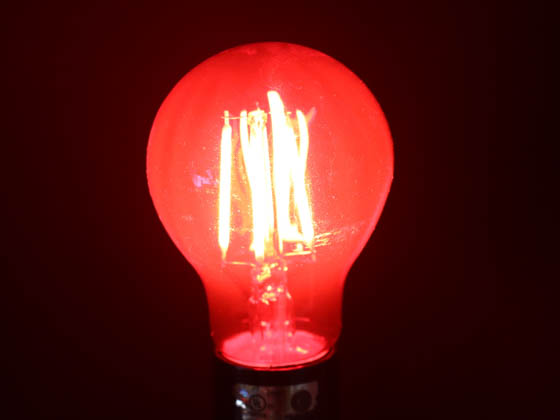 Philips Lighting 538207 4A19/LED/RED/G/E26/ND Philips Non-Dimmable 4 Watt Red A19 Filament LED Party Bulb