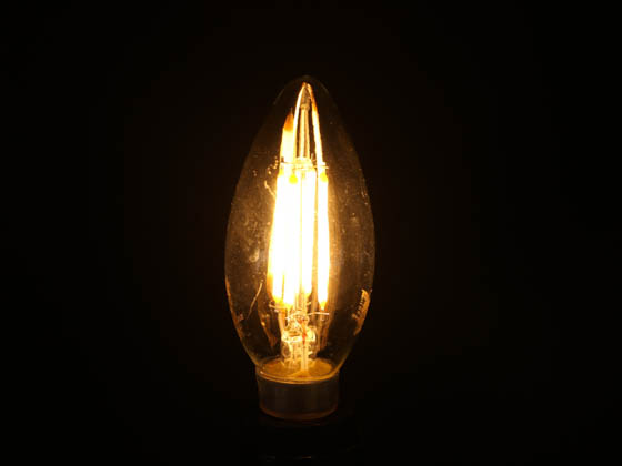 Bulbrite 776856 LED4B11/27K/FIL/3 Dimmable 4.5W 2700K Decorative Filament LED Bulb, Enclosed Rated