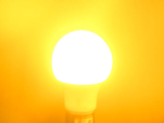 Greenlite Corp. 48580 9W/LED/A19/BUG Greenlite Non-Dimmable 9W Yellow A19 Bug Light LED Bulb, Enclosed Fixture Rated