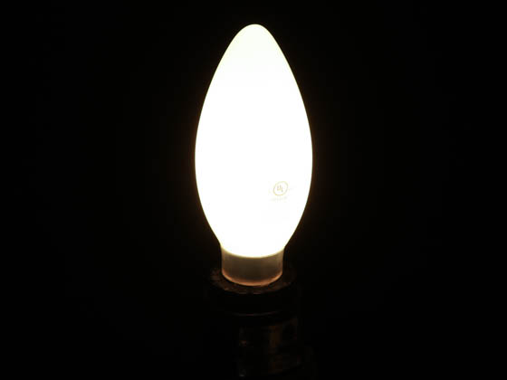 Bulbrite 776887 LED5B11/27K/FIL/M/3 Dimmable 5W 2700K Decorative Filament LED Bulb, Enclosed Fixture Rated