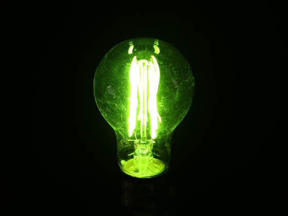 TCP RFLA19GR Non-Dimmable 8 Watt Green A19 Filament LED Bulb
