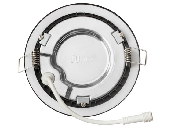 Juno Lighting 2678SR WF4 SWW5 90CRI MB M6 Juno WF4 Ultra-Thin Wafer, 9W, 120V, 2700/3000/3500/4000/5000 Color Switchable Dimmable LED 4" Recessed Downlight, Black