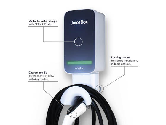 JuiceBox JuiceBox Pro 32 Plug-In Enel X Pro 32A Plug-in 7.7kW WiFi Enable 25ft Cable EV Charger
