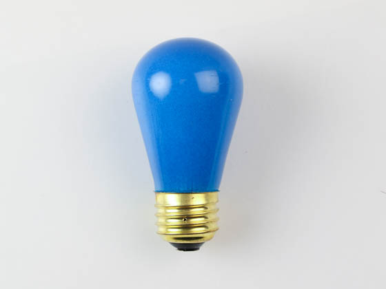 Satco Products, Inc. S3963 11S14 BLUE 4-PACK Satco 11 Watt S14 Incandescent Ceramic Blue Lamp, Medium base, 130 Volt