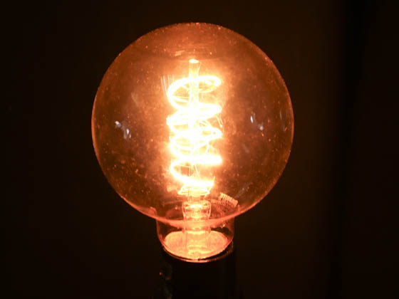 Bulbrite 776516 LED4G25/21K/FIL-NOS/CURV/SPIRAL Dimmable 4W 2100K G25 Curved Filament Spiral LED Bulb