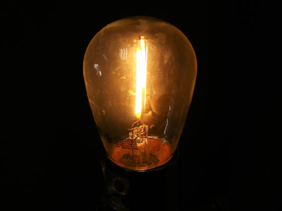 Bulbrite 776684 LED1S14/24K/FIL Non-Dimming 0.7W 2400K S14 Filament LED Bulb, Rated For Enclosed Fixtures