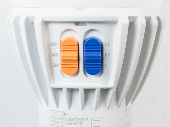 Green Creative 37930 24HID/8CCTS/277V/E26/DIM/SD Dimmable 24W A-23 LED Bulb, Color And Wattage Selectable, Enclosed Rated, E26 Base