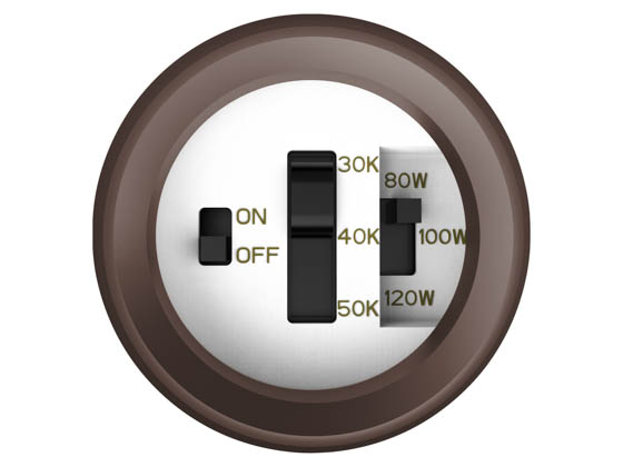 Archipelago Lighting LWPF812-3CS-UG/D/PS Archipelago Slim LED Wall Pack Wattage (80/100/120W) and Color Selectable With Built-In Photocell