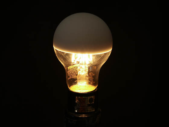 Bulbrite 776837 LED5A19/27K/FIL/HW/3 Dimmable 5W Half-White A-19 LED Filament Bulb, 2700K, Medium (E26) Base