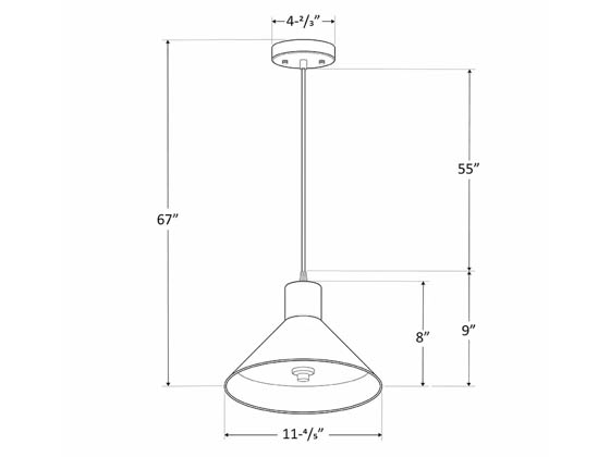 Westgate LCFC-MCT5-BK 25 Watt 12 Inch Dimmable LED Pendant Fixture With Selectable CCT, 120 Volt, Black Finish